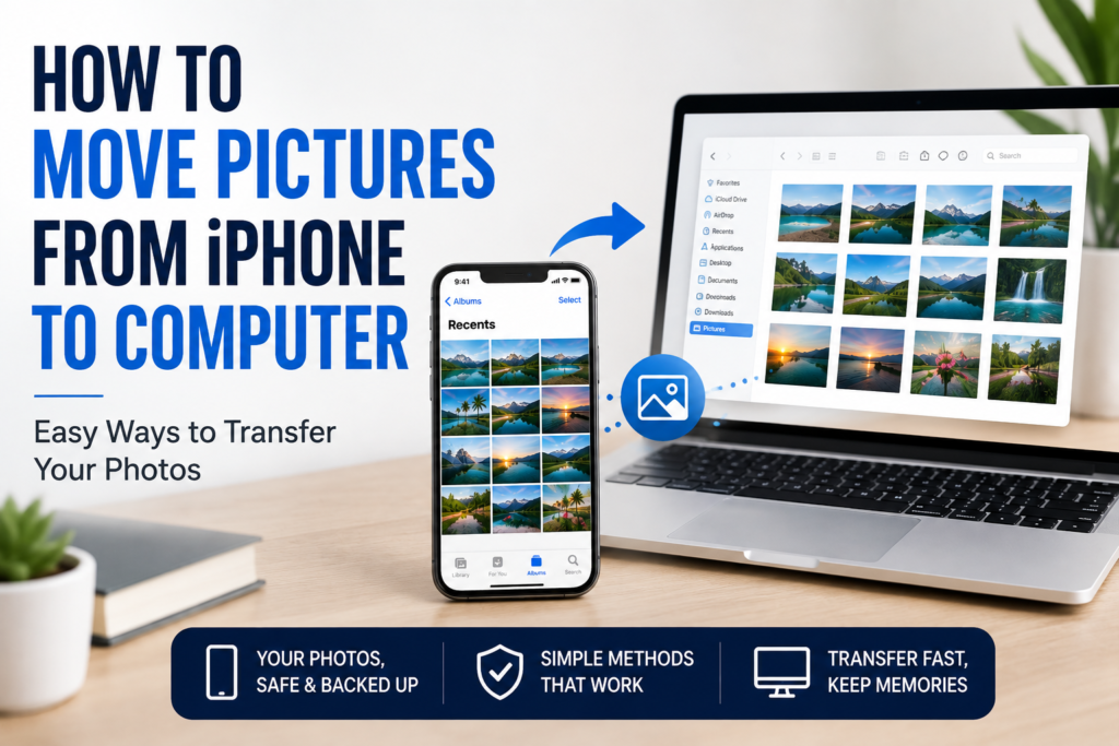 How to move pictures from iPhone to computer using simple photo transfer methods